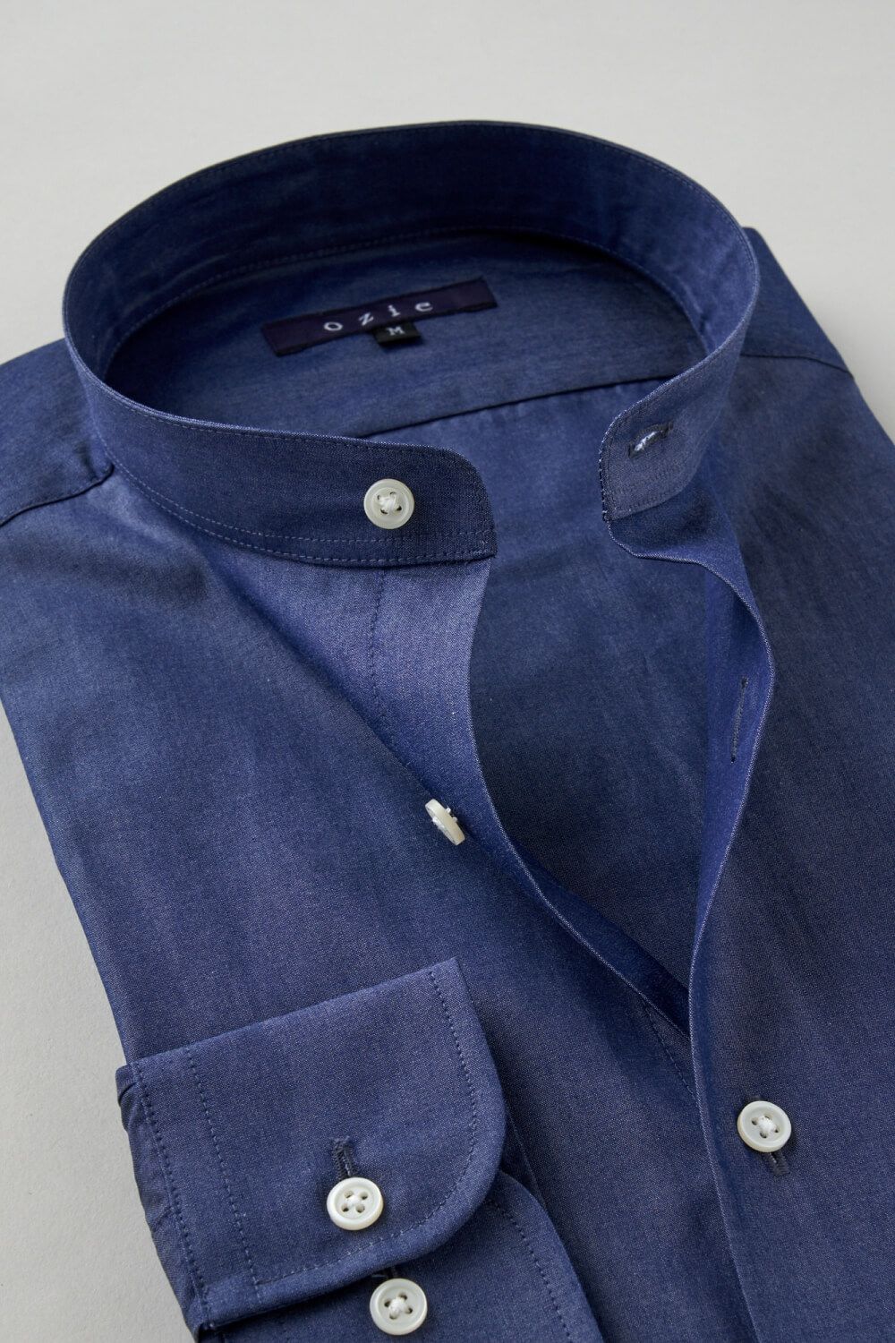 ワイシャツ 8063-C11A-NAVY-衿2