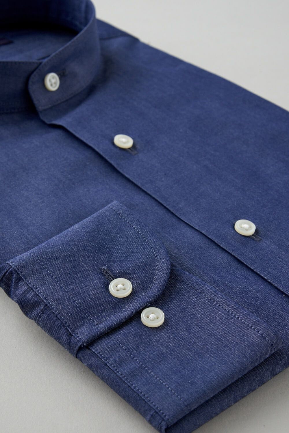 ワイシャツ 8063-C11A-NAVY-カフス