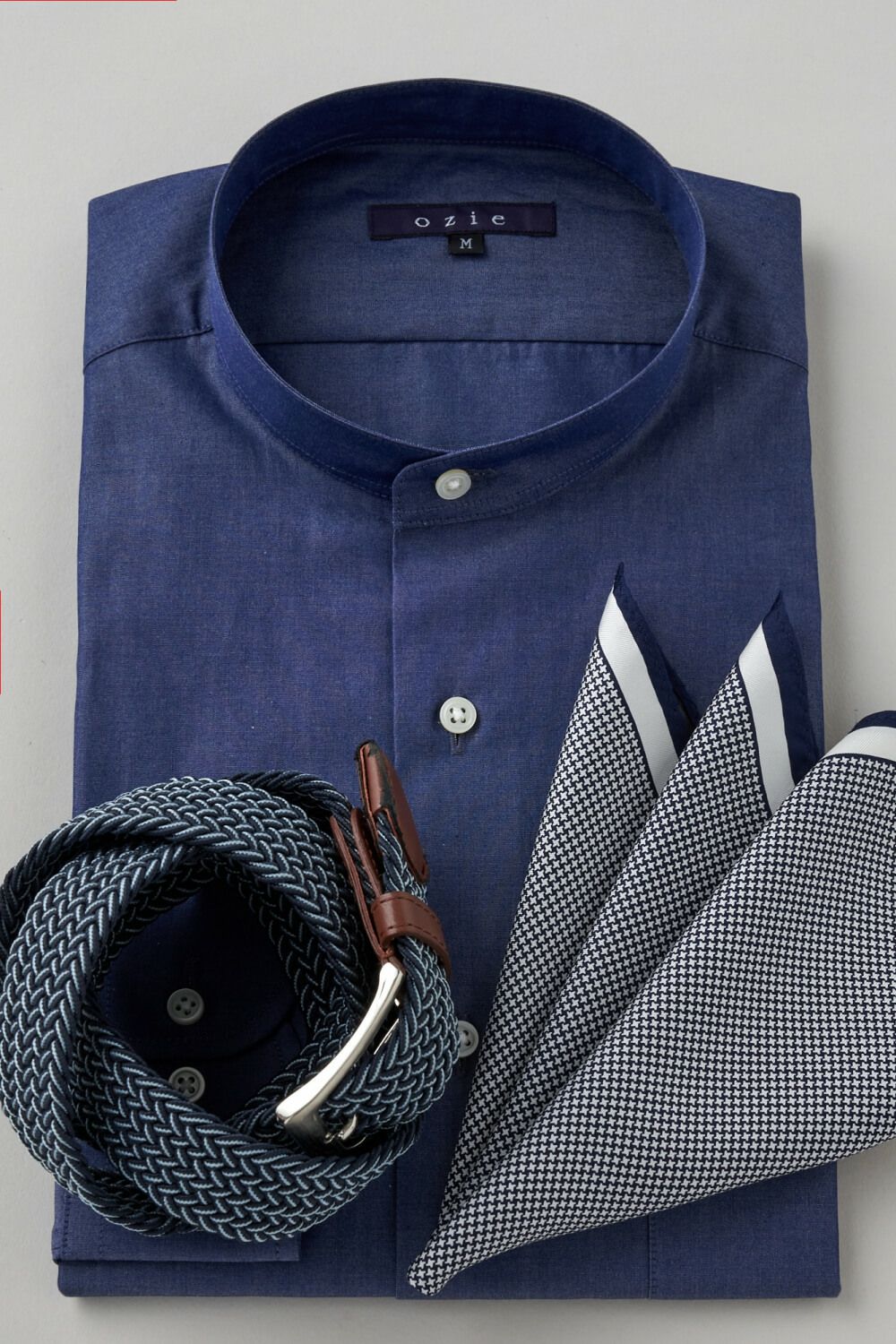 ワイシャツ 8063-C11A-NAVY-コーディネート