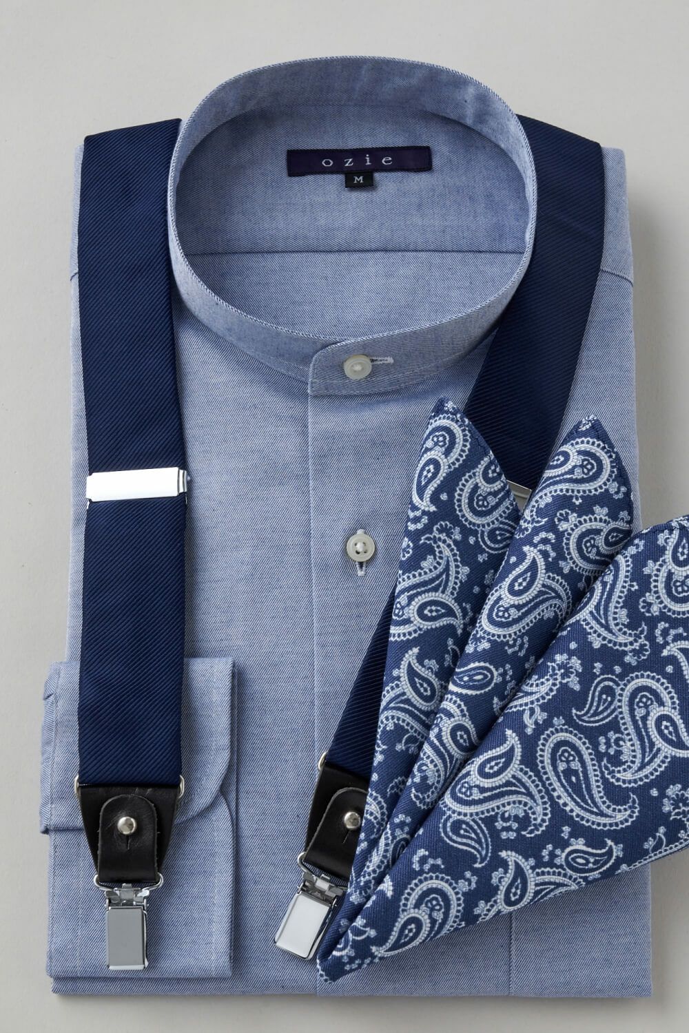 ワイシャツ 8063-C11B-NAVY-コーディネート