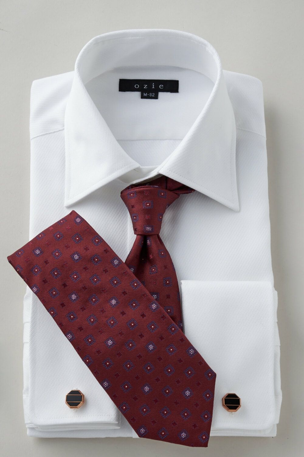 ワイシャツ 8004-C02C-WHITE-コーディネートイメージ