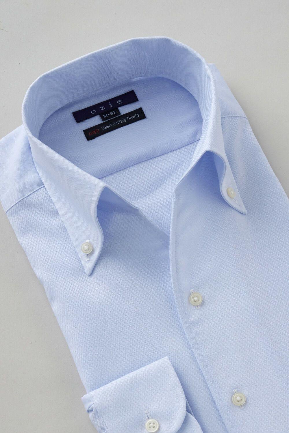 ワイシャツ 8044P-C11A-SAX-衿2