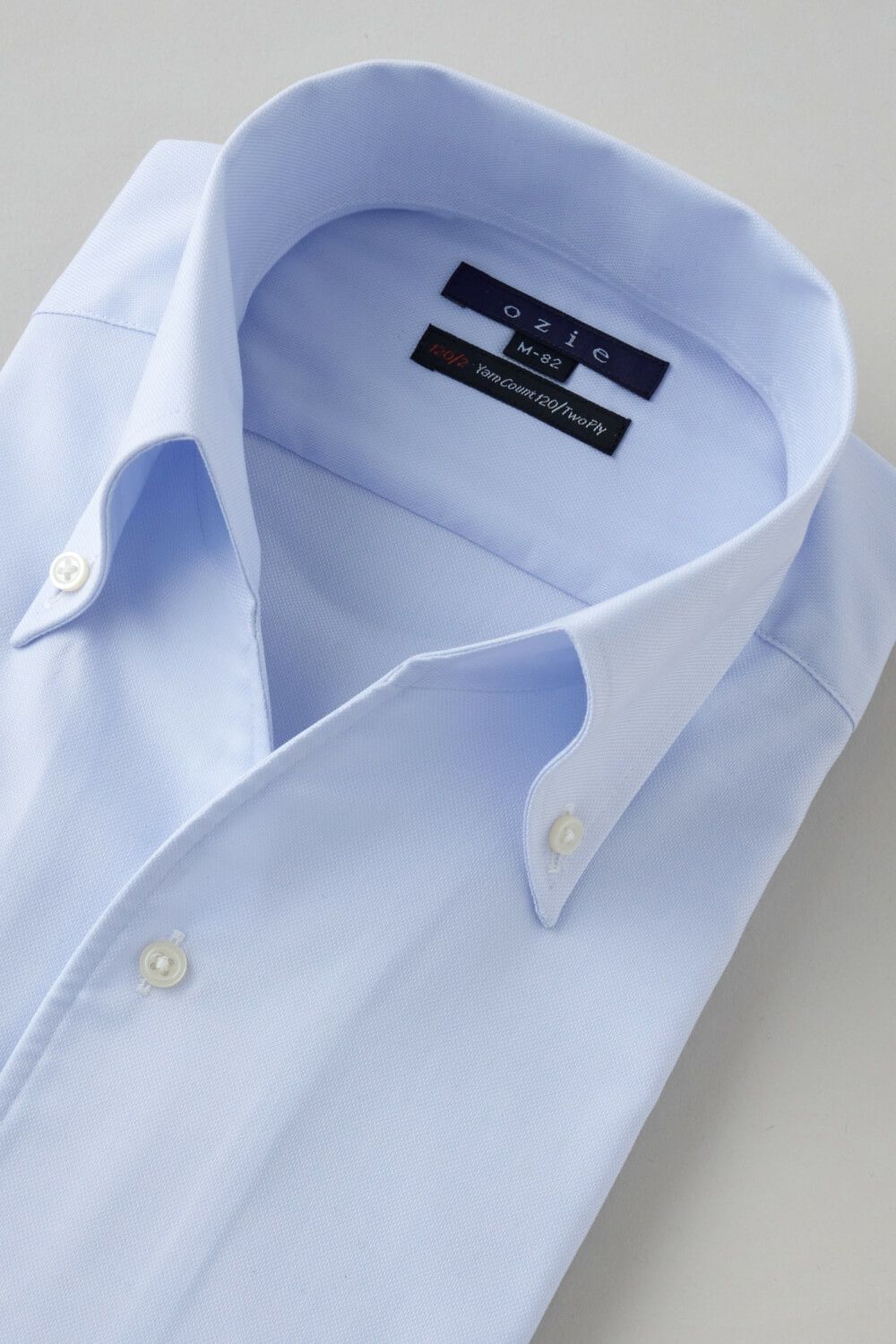 ワイシャツ 8044P-C11A-SAX-衿3