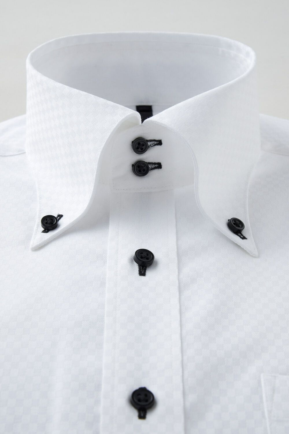 ワイシャツ 8065T-C12A-WHITE-衿1