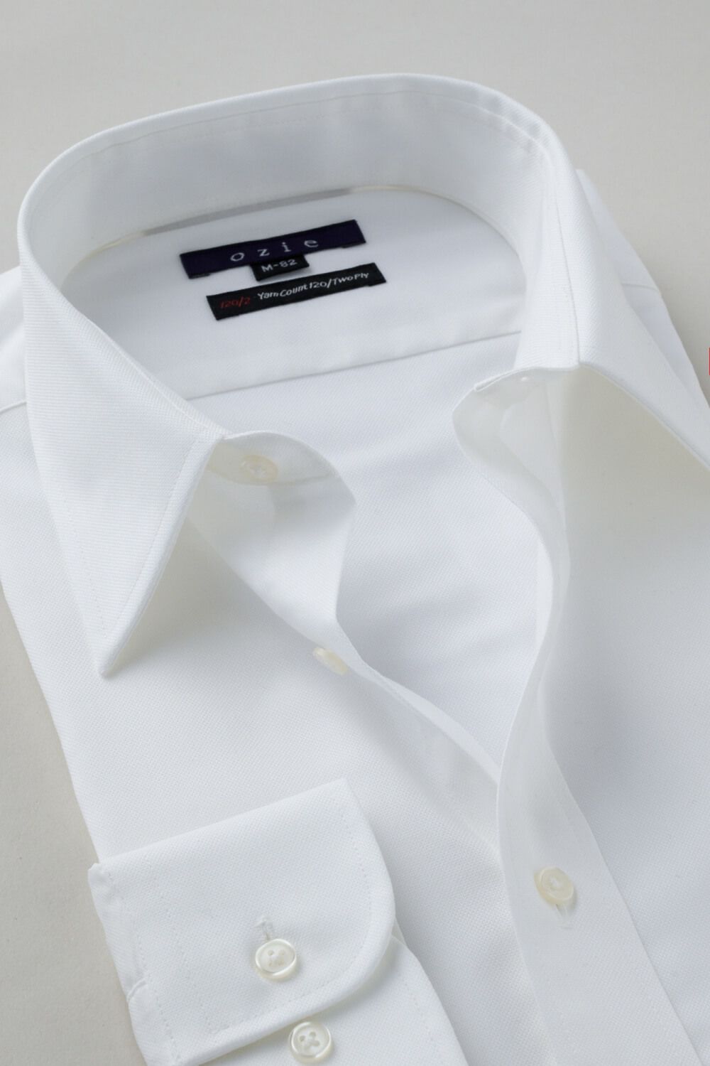 ワイシャツ 8078P-X01A-WHITE-衿2